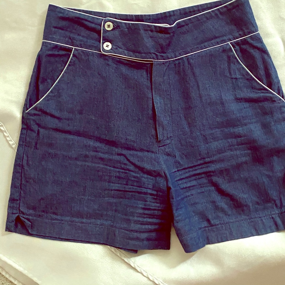 Denim chino shorts